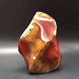 MRXFN Natürlicher Kristall Natürlicher polierter roter Achat-Kristallquarz-Stein-Flammen-Onyx-Fackel for Kristalle Geschenk-Glücksstein-Natursteine