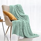 Dreamzie Kuscheldecke Flauschig, Fleecedecke 220x240 cm, Flanell Sofadecke, Weiche Warme Decken Für Bett und Couch, Grün Blanket
