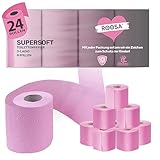 ROOSA® Toilettenpapier 24er Pack | supersoft rosa | 3lagig 130 Blatt | Tiktok Star Beat Mörker | Klopapierkönig (24x rosa)