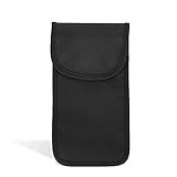 ECENCE Strahlenschutz Tasche Handy - 1 RFID Smartphone Keyless Go Schutz - Faraday Bag - Funk Stop Blocker Hülle, Schwarz, Anti Tracking Handyhülle