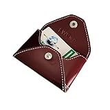 FAST WORLD SHOPPING ® Visitenkartenhalter aus echtem Leder, hergestellt in Italien, Kreditkartenetui für Herren und Damen, Uni, Bordò, Sportlicher Klassiker