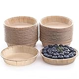 Bake Choice Mini-Kuchenformen aus Papier zum Backen, Mini-Kuchenformen, 10,2 cm, antihaftbeschichtet, ungebleicht, Einweg-Quiche-Backform, ofenfest, mikrowellengeeignet, 50 Stück