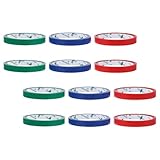 Ciieeo 12 Rollen Farbiges Pet Verschlussband 12mm für Beutelversiegelung Stark Haftend Verschleißfest für Obst und Gemüsebeutel im Supermarktgebrauch