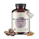 BIO Artischockenextrakt Kapseln hochdosiert, 3000 mg Tagesdosis, 2,5% Cynarin, rückstandskontrolliert, deutsche Herstellung, ohne Zusätze, Artischocken aus Frankreich, 270 x 700 mg, BIONUTRA