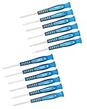 ROTATION 12-teiliges Präzisions-Schraubendreher-Set, Kreuzschlitz, Schlitz, Torx-Stern, magnetischer Schraubendreher-Reparatursatz, rutschfester Griff, drehbare Endkappe