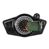 TFT Digitaler Tachometer Universal Motorrad 14000 U / min Getriebe Hintergrundbeleuchtung Kilometerzähler Motorradteile