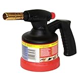 RoFlame Premium Lötlampe mit Piezozündung, Lötbrenner für Weichlöten, Auftauen, Grillanzünder, bis 1800°C Flammentemperatur, Arbeitstemperatur 650°C, kompatibel mit Rothenberger C200 Gaskartuschen