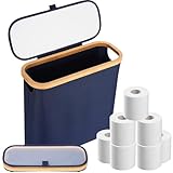 BAM BOO BOX Toilettenpapier Aufbewahrung aus Bambus - Klopapier Aufbewahrung - Toilet Paper Holder - Toilettenpapierständer - Badezimmer Organizer - Toilettenpapierhalter - Klopapierständer
