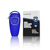 TruePets® 2in1 Hundeklicker - Clicker Inkl. Hundepfeife - Klicker Hund - Bestens geeignet für die Hundeerziehung - Clicker Doog - Klicker Katze - Clickertraining Katze - Katze/Hunde Pfeife (Blau)