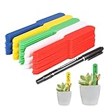 Mizijia Pflanzenschilder,Plastik Pflanzenstecker zum Beschriften,Pflanzschilder für Draussen wetterfest Beschriften Wiederverwendbares Garten Erde Etiketten (Mehrfarbig 150X)