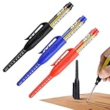 Générique Tieflochmarker mit langer Spitze – schnell trocknende Stifte auf Ölbasis, 45 mm, wasserfeste Konstruktionsmarker für präzises Markieren auf Metalloberflächen
