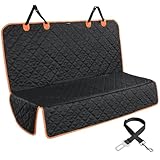 KYG Autoschondecke, Hunde-Autositzbezug für Rücksitz mit 1 Hundesitzgurt, Kratzfest & Wasserdicht Hundedecke Auto Rückbank für die meisten Autos LKWs SUVs 132x58x46cm