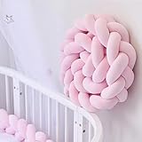 WHOROB Seitenschläferkissen Bettschlange Body Pillow Baumwolle - Kopfkissen lang Bettrolle Schlafkissen Nackenrolle Kissen, Rosa, 350cm