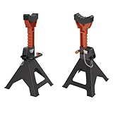 XMTECH Unterstellbock Tragfähigkeit 3T mit Sicherungssplint, Unterstellbock Höhenverstellbar 285-430mm Auto Böcke für PKW (4)