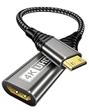 BRV Explorer Mini HDMI Auf HDMI Adapter, 4K 60Hz, 3D HDR 18Gbps, Kompatibel Mit DSLR, Camcorder, Laptop, Tablet, HDTV, Projektor, Kamera