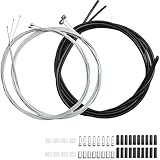 2 Sätze Bowdenzug Fahrrad, Universal Schaltzug Fahrrad Hülle und Bremse mit Endhülsen Endkappen aus Stahl Schaltseil Donuts Bremsseil und Polyvinylchlorid