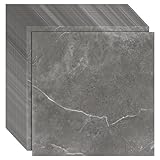 CYEER 40 Stück Vinylboden Selbstklebend 30x30 cm - Bodenfliesen in Grau Marmor Optik für Küche, Bad & Wohnbereich - PVC Bodenbelag Wasserabweisend & Robust - Deckung ca. 3,6 m²