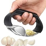 Knoblauchpresse, Knoblauchwippe Aus Rostfreiem Edelstahl, Spülmaschinenfest, Garlic Press, Knoblauch Wiege, Knoblauchschneider Für Die Küche Im Haushalt Restaurant Beim Kochen Und Müheloses