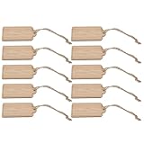 Yardenfun 10 Stück 10 Stück Bambus Pflanzenetiketten mit Kordel Rechteckige Holz Anhänger für Garten Topfpflanzen Sukkulenten Wetterfest Unbehandelt Wiederverwendbar