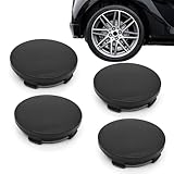 4 Stück Nabendeckel 60mm,Polierte Oberfläche Felgenkappen,Universal ABS Radnabenkappen,Felgendeckel Hochwertiges,Radnabenabdeckung für VW BMW Radnaben,Auto Zubehör (OD 60mm ID 56mm) (Schwarz)