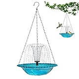 Vogelbad, Outdoors Solar Bird Fountain mit hängendem Design, 45,7 cm, dekorativ, Trinkfeeder und Bad für Garten, Terrasse, Balkon, Hummingbirds, Outdoor Wildlife Spaces