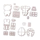 Cabilock 4 Sets Zahlen Kerzenformen Tierausstecher Kekse Kaninchen DIY Gebäck Tiere Form Backformen Party Backformen Party Keks Requisite Keksform Backzubehör Fondant Formen