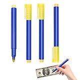 4 Stück Geldscheinsprüfer Stift, Geldscheinprüfer, Prüfstift Falschgeld, Geldprüfstift, Falschgeld Prüfstift, Geldscheinprüfer Stift, Falschgeld Stift für Echtheitsprüfung Verschiedener Banknoten