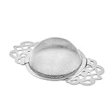 TOPBATHY Edelstahl Teefilter Für Losen Tee 304 Edelstahl Teesieb Mit Doppelgriff Und Abtropfschale Kreativer Teebereiter Für Tassen Und Teekannen Perfekt Für Aromatischen Tee
