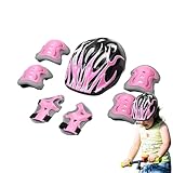 jlceh Skateboard-Schutzausrüstung – Stoßfeste Kleinkinder-Fahrräder, Helme, Kinder-Knieschoner und Ellbogenschützer – praktische Kinder-Skateboard-Pads für Outdoor-Aktivitäten