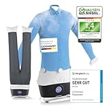 CLEANmaxx automatischer Hemdenbügler PRO STEAM + Hosenaufsatz | Dampffunktion, Touchdisplay | Bügelgerät für Hemden & Blusen | reduziert Gerüche, desinfiziert, glättet, frischt auf