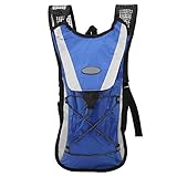 DANAIXZ Wasserdichtes Fahrrad -Rucksack Leichtes langlebiger Fahrradhyklierbeutel mit schneller Schnalle für Outdoor -Sportcamping -Wanderungen 2L Blau Non Woven Stoff Polyester