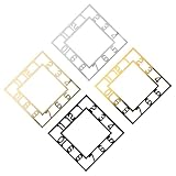 Gatuida 4 Stück Wanduhr Aufkleber 20x20cm Quadratisch aus Acryl Selbstklebend mit Arabischen Ziffern Moderne Selbstgemacht Uhr für Wohnzimmer und Schlafzimmer