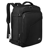 MATEIN Ryanair Handgepäck 40x30x20, Handgepäck Rucksack Flugzeug Herren 24L, Erweiterbar Rucksack 40x30x20 Ryanair Eurowings Reiserucksack Damen Travel Backpack Cabin Bag für Business, Reise, Schwarz