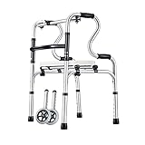Mobility Upright Walker Tall Folding Rollator Walker for Seniors and Adults Tall Rolling Mobility Aid with Basket with Seats and Padded Armrest Stand Up Rollator Walkers for Seniors A Wise Choice