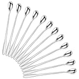12 Stk Latte Macchiato Löffel Set, 22,5cm Espresso Löffel, Espressolöffel, Edelstahl Kaffeelöffel, Teelöffel, Longdrinklöffel, Eislöffel Spülmaschinenfest für Kaffee Milchshake Cocktails