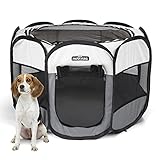 Nobleza - Welpenlaufstall Tierlaufstall Faltbar für Hunde, Oxford Wasserdichter Laufstall Tierlaufstall für Hunde Hasen Meerschweinchen Katzen für innern Oder Außen, 92x92x58cm