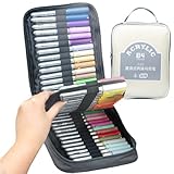 Skizzierstifte - 84 Stück Acryltintenfärbungsmarkierungen, lebendige Malwerkzeuge | Professionelle Zeichnungen mit reibungsloser Deckung, Bastelkit für Erwachsene, Kinder, Klassenzimmer, Heimdekoratio