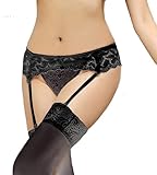 HOTSO Sexy Spitze Strapsgürtel, Damen Strapshalter Strumpfband Hosenträgern Strumpfbänder Strapshalter Hosenträgern Strumpfbänder Strapshalter für Fraun Liebhaber Party (M)