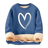 Generico Sweatshirts Damen Weihnachten Plüschkostüme Pelzig T-Shirt Weihnachtspullover mit Sportbaum Pullover Weihnachtspullover Lustig für hundert Sweatshirt Geschenkidee Weihnachten, Marine, M