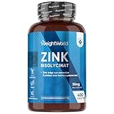 Zink Tabletten - 400 vegane Tabletten - 1+ Jahr Vorrat - Zinc trägt zur Aufrechterhaltung eines normalen Testosteronspiegels im Blut bei(EFSA) - Zink Bisglycinat - Alternative zu Tropfen - WeightWorld