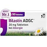 Bilastin ADGC® 50 St - Allergietabletten bei Heuschnupfen - schnell & langanhaltend bis 24 St. wirksam bei allergischem Schnupfen, Nesselsucht(Urtikaria), Juckreiz, Tierhaar- und Hausstauballergie