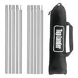 Aluminium Zeltstangen Sonnensegel Stange Teleskopstange 2er Set, tarp stangen für Zelt Sonnensegel Campingplanen Zeltstangen Verstellbar von 76cm-190cm