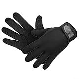 Neoprenanzug-Handschuh, Thermo-Handschuhe, 1,5 mm, Neopren-Handschuhe zum Tauchen, zum Angeln, mit rutschfesten und kratzfesten Eigenschaften (L schwarz)