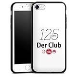 Slim Case extra dünn kompatibel mit Apple iPhone SE (2020) Silikon Handyhülle schwarz Hülle 1. FC Nürnberg 125 Jahre 1. FCN