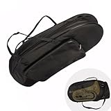 Baritonhorn Aufbewahrungstasche, schwarze verdickte Oxford Baritonhorn Tragetasche mit verstellbarem Gurt, Baritonhorn Zubehör - gepolsterte Gigbag mit Zubehörtasche (Schwarze, 72 * 40 * 34 cm)