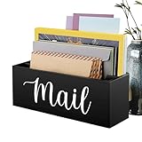 Briefhalter – Briefständer aus Holz, 28 x 10 x 10 cm, für Wand, Briefablage für Briefe, rustikal, für Bürodokumente, Briefe