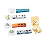 QUXVUIS Rasantes Wort Rennspiel mit Lernkarten, Buchstaben Puzzles und interaktivem Gameplay – Lernspaß pur! Buchstaben Zuordnungsspiel für Kinder. Buchstabierspielzeug. , ohne Glocke