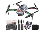 Grutoly Drohne Mit 4K-Kamera, Lokalisierung des Lichtstroms in der Schwebe, 360°-Hindernisvermeidungskopf, Bürstenloser Motor, Ferngesteuerte Drohne mit 2 Akkus – Grau