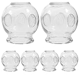 Ciieeo 6 Stück Glas Feuer Schröpfgläser Glas Schröpfset Vakuum Schröpfgläser Zur Cellulite Reduktion