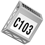 Ciieeo Solar Hausnummernlampe Edelstahl Solar Wandleuchte mit LED Wetterfest Energieeffizient Türschildbeleuchtung für Außenbereich